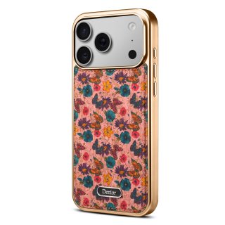 Printed Magnetic Detachable Electroplated Case for iPhone 17 Pro, Butterfly Pink