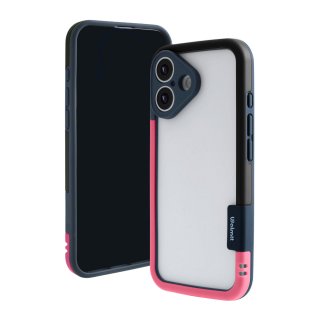 iPhone 16 Plus Bicolor Frame TPU+PC Case, Black - Rose