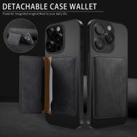  PU Faux Leather Retro Pattern N52 Magnetic Card Holder, Black