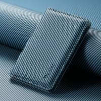  PU Carbon Fiber Pattern N52 Magnetic RFID Blocking Card Holder, Blue