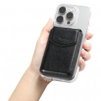  Genuine Italian Cowhide N52 Magnetic RFID Blocking Card Holder, Black