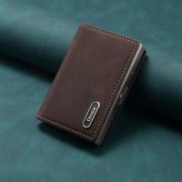  PU Skin-Feel N52 Magnetic RFID Blocking Large-Capacity Wallet Card Holder, Black