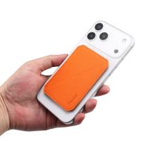  PU Lychee Grain (Togo Grain) RFID Blocking N52 Magnetic Card Holder, Orange