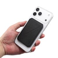  PU Lychee Grain (Togo Grain) RFID Blocking N52 Magnetic Card Holder, Black