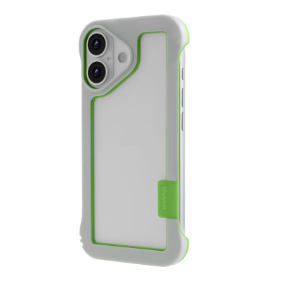  iPhone 16 Frame Case with Vented Back for Enhanced Cooling, White