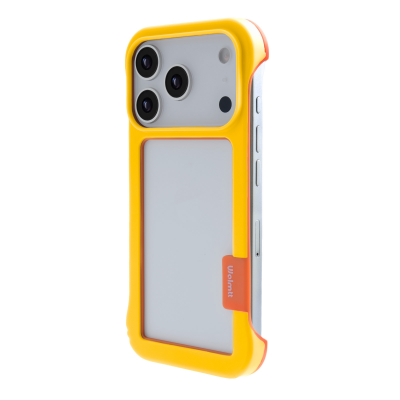 iPhone 17 Pro Max Frame Case with Vented Back for Enhanced Cooling, Yellow iPhone 17 Pro Max Frame Case with Vented Back for Enhanced Cooling, Yellow