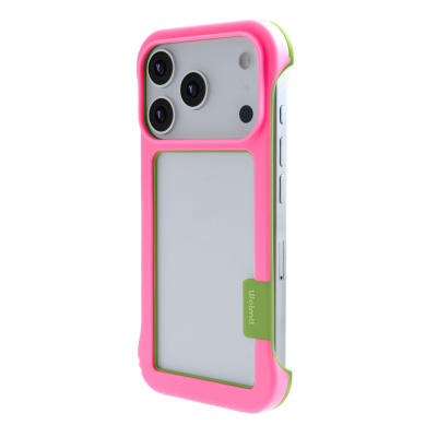 iPhone 17 Pro Frame Case with Vented Back for Enhanced Cooling, Pink iPhone 17 Pro Frame Case with Vented Back for Enhanced Cooling, Pink
