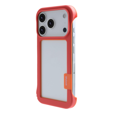 iPhone 17 Pro Frame Case with Vented Back for Enhanced Cooling, Red iPhone 17 Pro Frame Case with Vented Back for Enhanced Cooling, Red