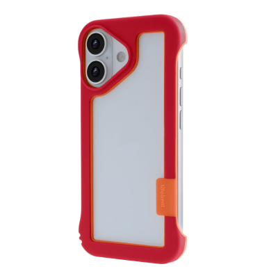 iPhone 16 Plus Frame Case with Vented Back for Enhanced Cooling, Red iPhone 16 Plus Frame Case with Vented Back for Enhanced Cooling, Red