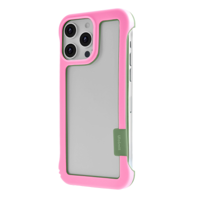 iPhone 16 Pro Frame Case with Vented Back for Enhanced Cooling, Pink iPhone 16 Pro Frame Case with Vented Back for Enhanced Cooling, Pink