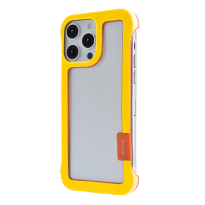  iPhone 16 Pro Max Frame Case with Vented Back for Enhanced Cooling, Yellow