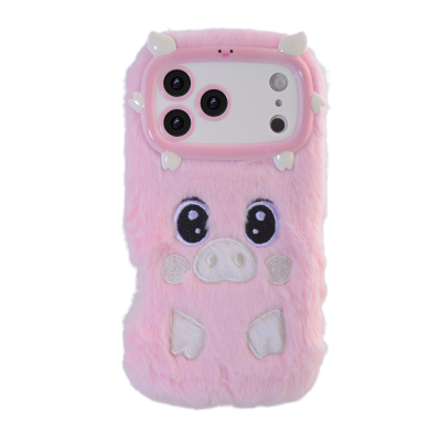 Pink Pig Plush Silicone Phone Case for iPhone 17 Pro Max – Soft Cute Protective Cover Pink Pig Plush Silicone Phone Case for iPhone 17 Pro Max – Soft Cute Protective Cover
