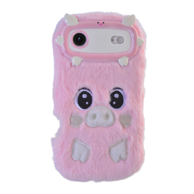 Pink Pig Plush Silicone Phone Case for iPhone Air – Soft Cute Protective Cover Pink Pig Plush Silicone Phone Case for iPhone Air – Soft Cute Protective Cover