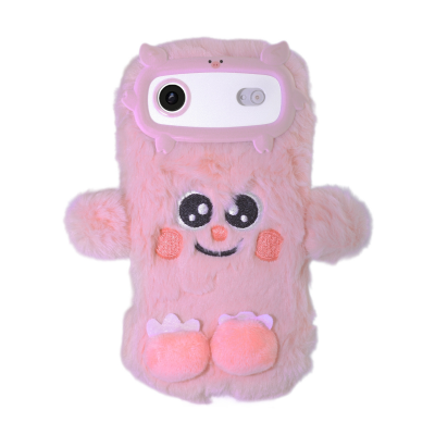 Pink Plush Silicone Monster Phone Case for iPhone Air – Soft Furry Cute Protective Cover Pink Plush Silicone Monster Phone Case for iPhone Air – Soft Furry Cute Protective Cover