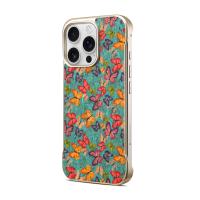  Butterfly Pattern Frameless Magnetic Case for iPhone 16 Pro, Blue