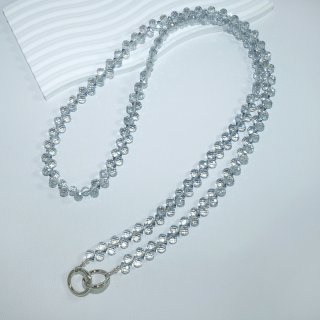 Artificial Strawberry-Shaped Crystal Crossbody Phone Lanyard, Light Blue