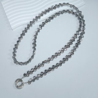 Artificial Strawberry-Shaped Crystal Crossbody Phone Lanyard, Gray