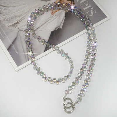 Artificial Strawberry-Shaped Crystal Crossbody Phone Lanyard, Iridescent Purple Artificial Strawberry-Shaped Crystal Crossbody Phone Lanyard, Iridescent Purple