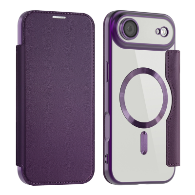  Premium Business PU Folio Case for iPhone Air, Purple