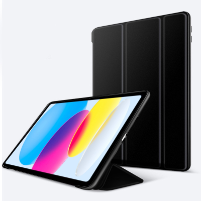  Slim Flip iPad Cover - Foldable Stand Function Front Cover for iPad 10th/11th Gen, Black