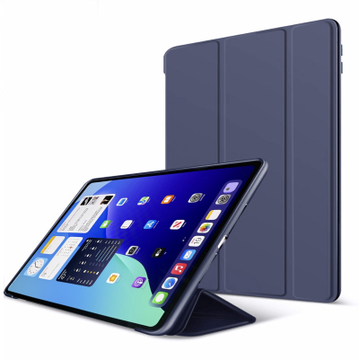 Slim Flip iPad Cover - Foldable Stand Function Front Cover for iPad Pro 13 Inch 2024/2025, Dark Blue