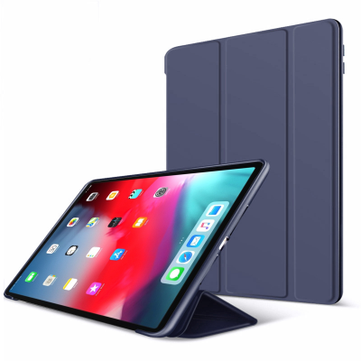  Slim Flip iPad Cover - Foldable Stand Function Front Cover for iPad Air (2024/2025), Dark Blue