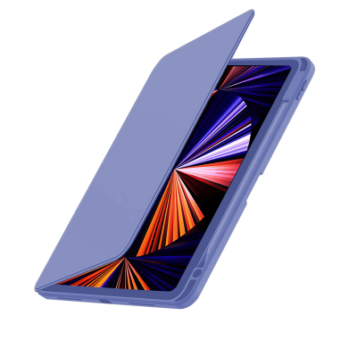  360° Rotating iPad Case with Pencil Holder for iPad Air 4/ Air 5/ Air 6/ Air 7, Purple