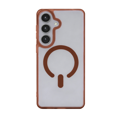  Matte Anti-Fingerprint Magnetic Phone Case for S26, Brown