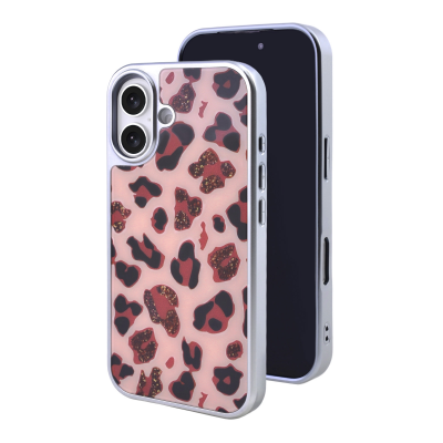 Electroplated Magnetic Leopard Print Phone Case for iPhone 17 - Glitter Brown Cheetah Pattern Cover