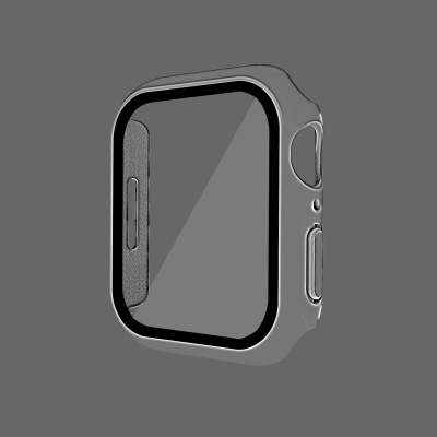 PC Case with Built-in Tempered Glass for iWatch Series 10/11 (42mm), Clear