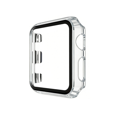 PC Case with Built-in Tempered Glass for iWatch Series 2/3 (42mm), Clear