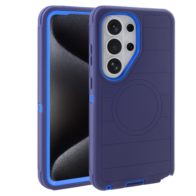  Durable Striped Texture Phone Case for S26 Ultra, Dark Blue