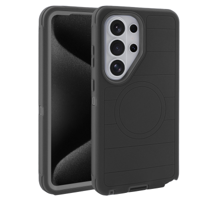  Durable Striped Texture Phone Case for S26 Ultra, Black