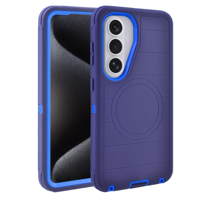  Durable Striped Texture Phone Case for S26 Plus, Dark Blue