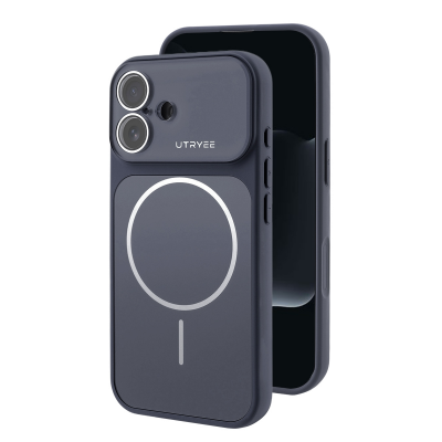  2-in-1 Shockproof Magnetic Phone Case for iPhone 17 - Minimalist Design, Black