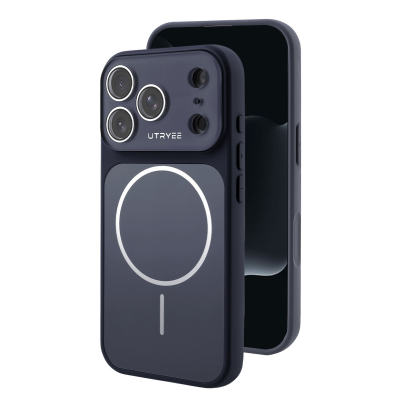  2-in-1 Shockproof Magnetic Phone Case for iPhone 17 Pro - Minimalist Design, Black