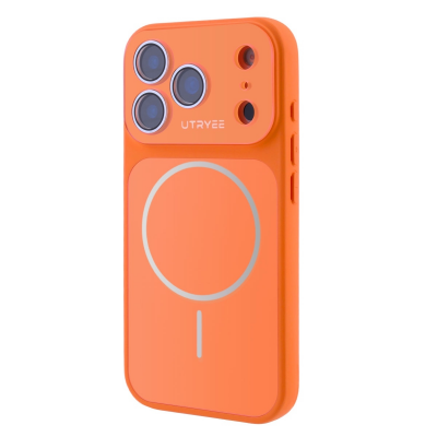 2-in-1 Shockproof Magnetic Phone Case for iPhone 17 Pro - Minimalist Design, Orange