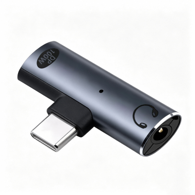  100W PD Charging Adapter and 3.5mm Headphone Jack, Gray