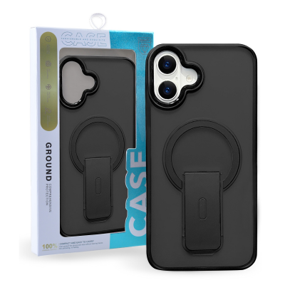  Magnetic iPhone 17 Case with Card Holder & Magnetic Support - Black