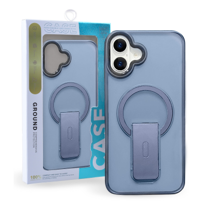  Magnetic iPhone 17 Case with Card Holder & Magnetic Support - Dark Blue