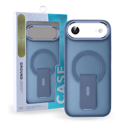  Magnetic Compatible iPhone Air Case with Invisible Stand – Dark Blue