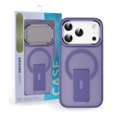   iPhone 17 Pro Magnetic Holder Case Compatible with Magnetic – Shockproof, Anti-slip Frosted Purple
