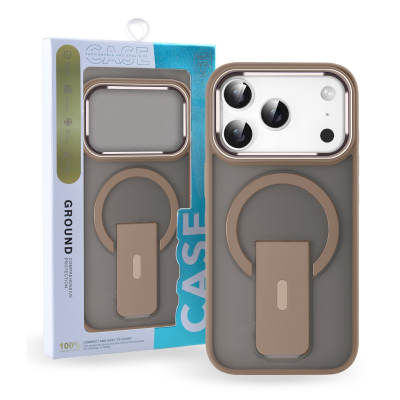  iPhone 17 Pro Magnetic Holder Case Compatible with Magnetic– Shockproof, Anti-slip Frosted Gold