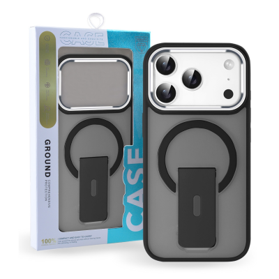  iPhone 17 Pro Magnetic Holder Case Compatible with Magnetic – Shockproof, Anti-slip Frosted Black