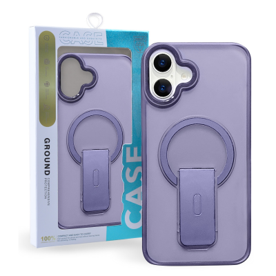  Magnetic iPhone 17 Case with Card Holder & Magnetic Support - Purple
