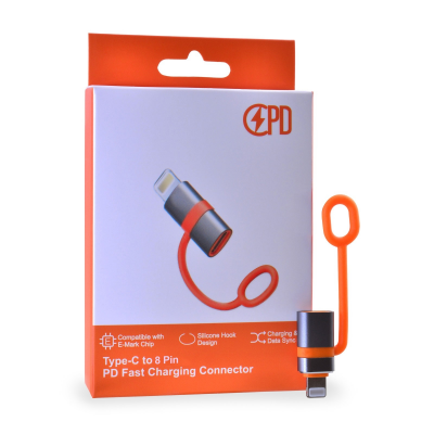 USB-C to 8-Pin PD Fast Charging Connector USB-C to Lightning PD Adapter Black, Fast Charging Connector for iPhone iPad AirPods