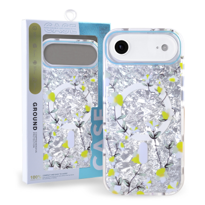  Floral Magnetic Case for iPhone Air – White Magnetic Flower Cover