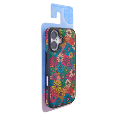  iPhone 17 Magnetic Floral Case - Flower Language Back Cover Green