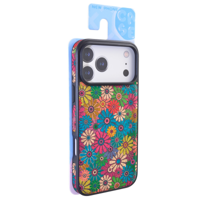   iPhone 17 Pro Magnetic Floral Case - Flower Language Back Cover Green