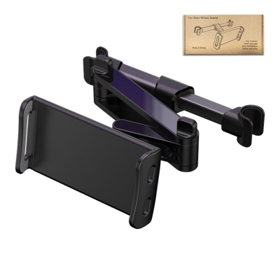 retractable car tablet holder - black